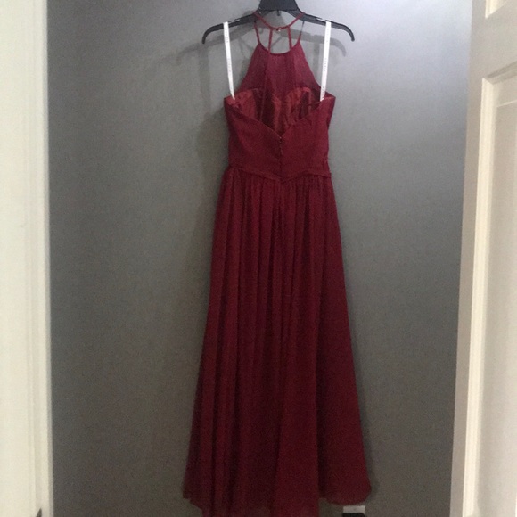 Azazie Kailyn Bridesmaid Dress in Burgundy size 6 - Picture 3 of 8